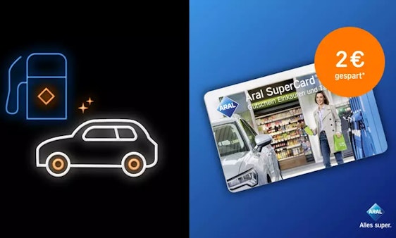 Aral SuperCard "Einkaufen und Tanken": Aktionsguthaben im Wert von 42€ für 40€