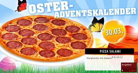 Pizza Salami für 1€ zu jeder Call-a-Pizza Bestellung