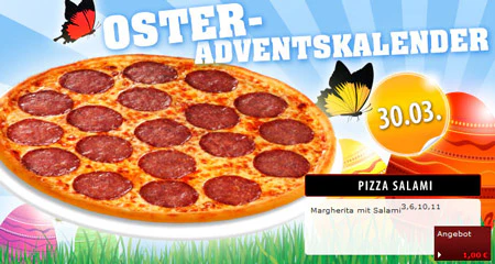 Pizza Salami für 1€ zu jeder Call-a-Pizza Bestellung