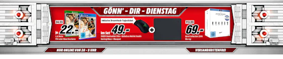 Gönn Dir Dienstag bei Media Markt - z.B. L.A. Noire für 22€