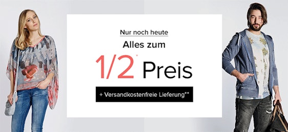 Alles zum halben Preis bei Dress for less - versandkostenfrei