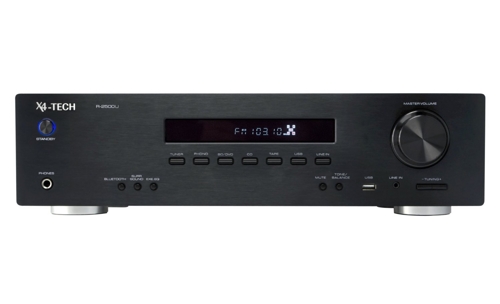 X4-Tech R-2500U Hi­Fi-Ste­reo Re­cei­ver (UKW/MW-Tu­ner, 110dB, 2x 50 Watt, USB 2.0) schwarz für 99,99€