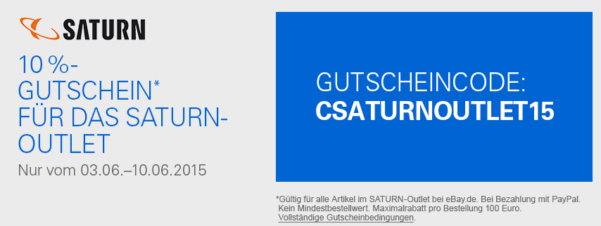 10% Rabatt im Saturn Outlet bei eBay *UPDATE4*