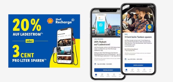⛽ Lidl Plus & Shell: 3 Cent pro Liter beim Tanken sparen - oder 20% Rabatt auf Ladestrom ⚡