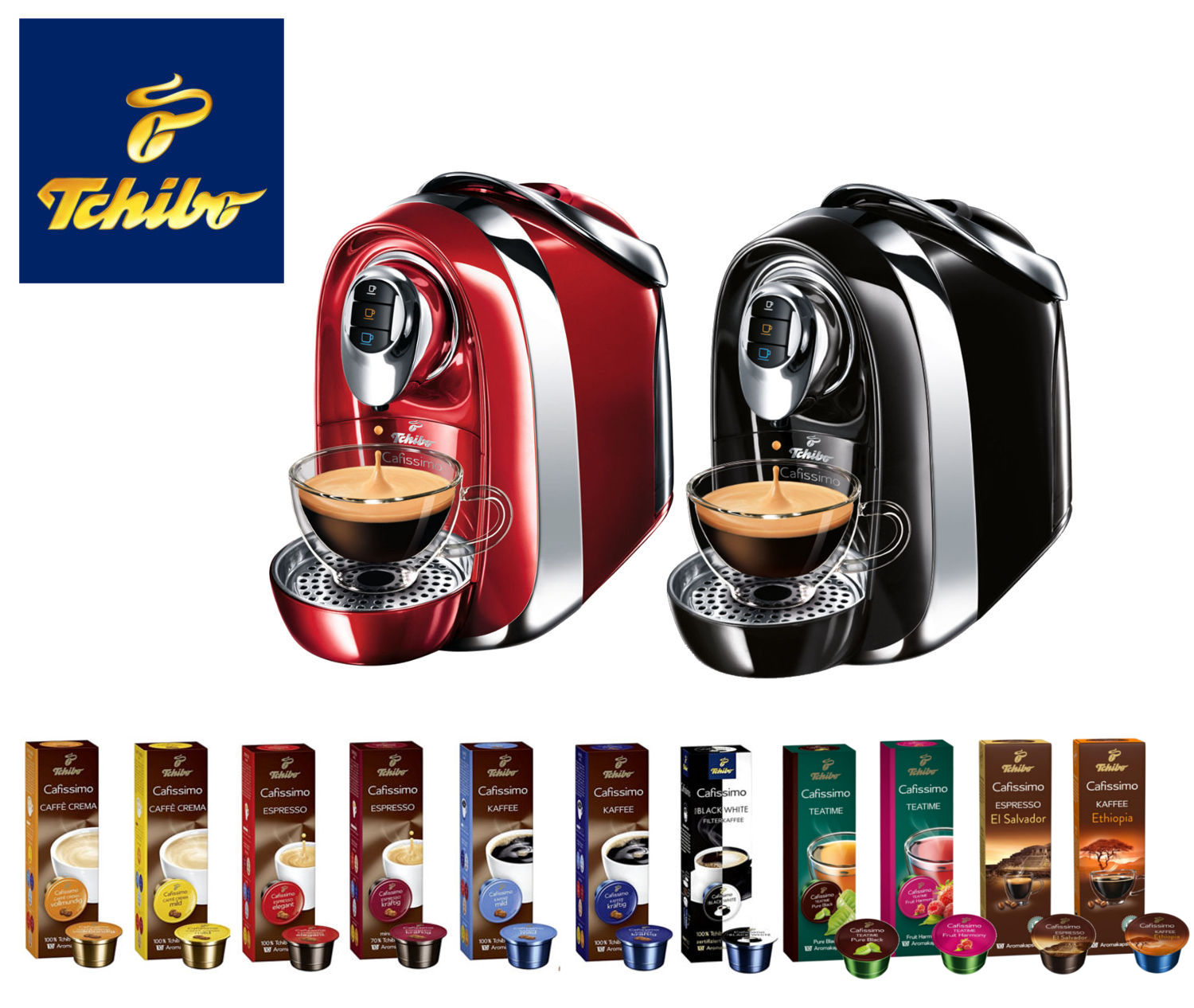 Tchibo Cafissimo Compact inkl. 110 Kapseln für 35€