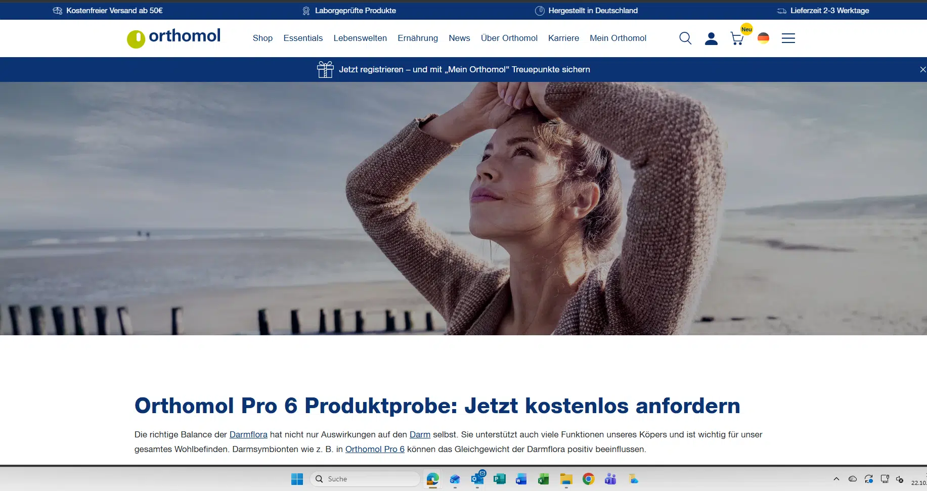 Gratis Produktprobe Orthomol Pro6