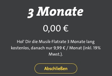 3 Monate Juke komplett kostenlos - Musikflat á la Spotify