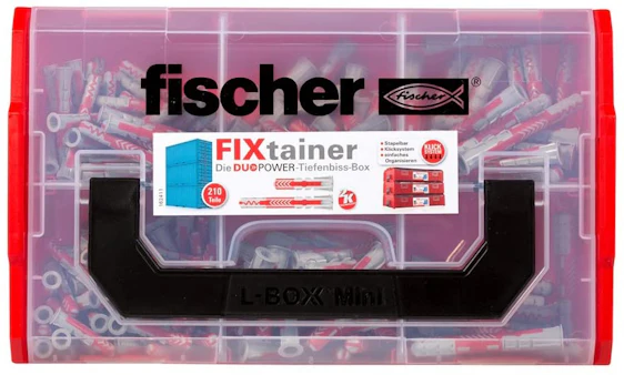 Fischer FIXtainer Duopower Tiefenbiss für 15€ – Dübelbox mit 210 Dübeln, Prime