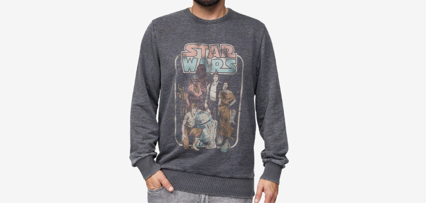 Star Wars Pullover für 19€ - "Jedi Ritter" Print, Synthetik-Baumwollmix, maschinenwaschbar