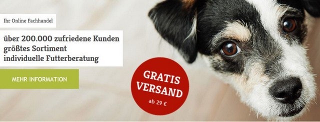 20 prozent ohne MBW auf alles bei Hundeland und Katzenland