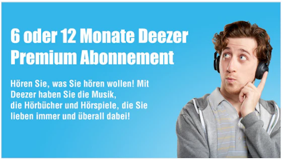 Deezer Premium+ für 5€ pro Monat - bei 6 oder 12 monatiger Laufzeit