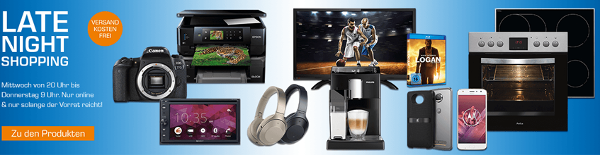 Saturn Late Night Shopping in der Übersicht - z. B. Motorola Moto Z2 Play inkl. JBL SoundBoost 2 für 349€