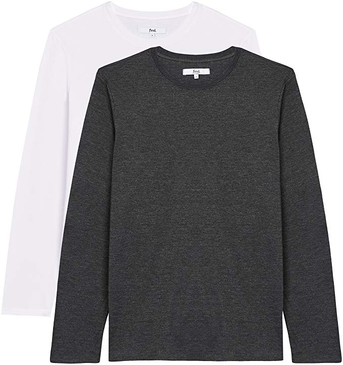 Amazon - FIND Herren Regular Fit Langarmshirt, 2er Pack verschieden Größen 8 Euro
