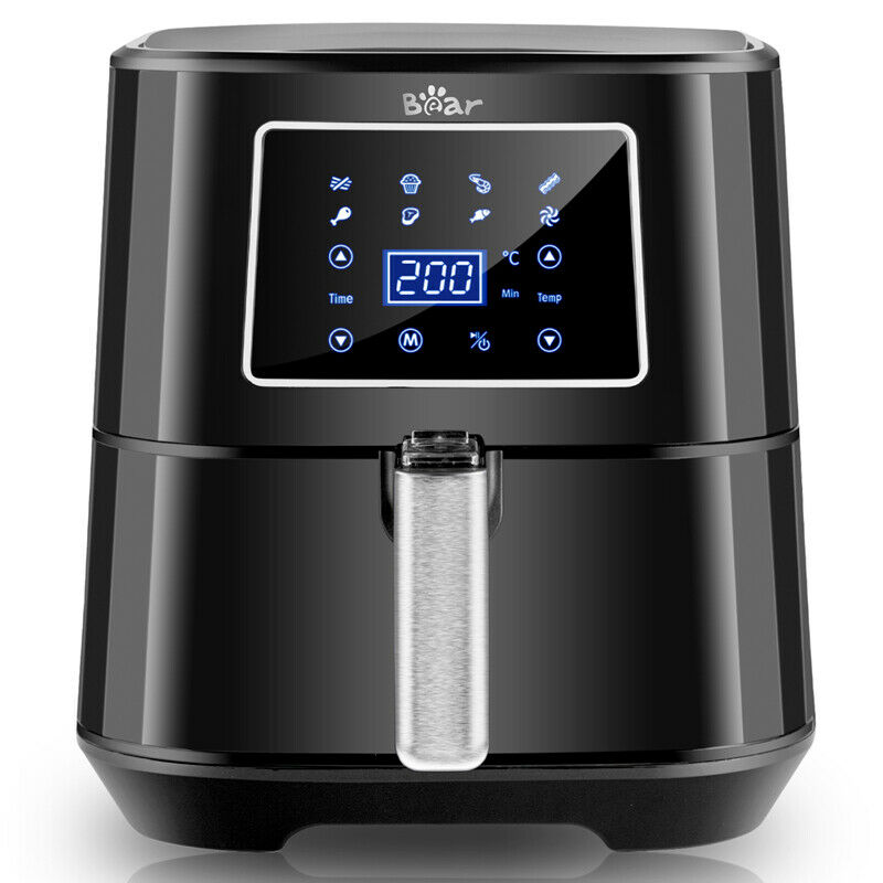 Bear TXG-S5T20 Heißluftfritteuse für 62€ - 5,5l Airfryer aus Edelstahl mit 1700W Leistung