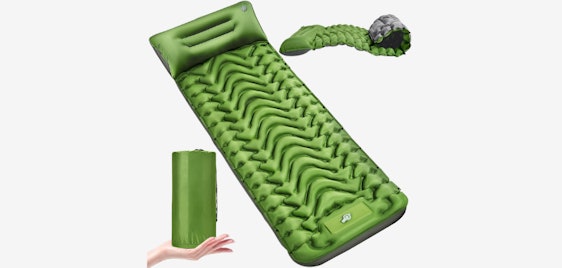 Clefivie Campingmatratze für 25€ - mit Tretpumpe, verschleiß- und feuchtigkeitsfest, 196x65x9cm