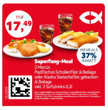 Nordsee Coupons Superfang Meal