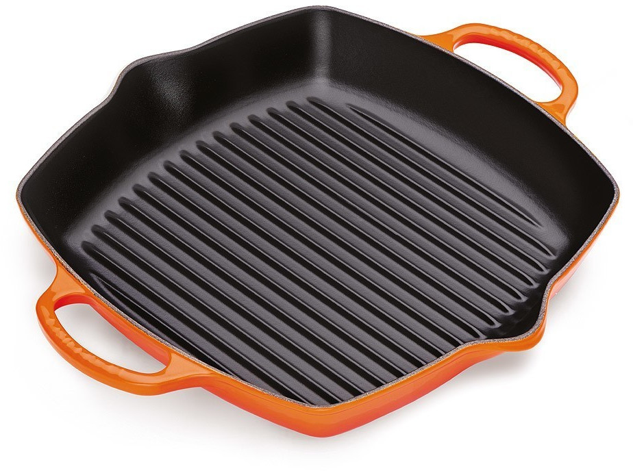 Le Creuset Signature Grillpfanne quadratisch hoch 30 x 30 cm ofenrot: Spart 65,01€