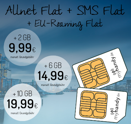 o2 All-in L für 14,99€ im Monat - 6GB statt 4GB LTE, Allnet- und SMS-Flat, EU Roaming