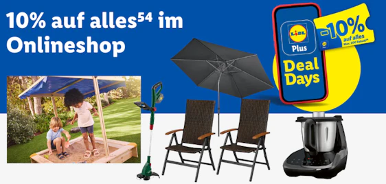 Lidl Plus Deal Days: 10% auf alles im Lidl Onlineshop | ⏳ Nur 48 Stunden ⏳