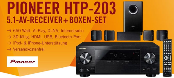Pioneer HTP-203 für 329€ – 5.1 AV-Receiver mit AirPlay und Internetradio + 5.1 Boxen-Set *UPDATE3*