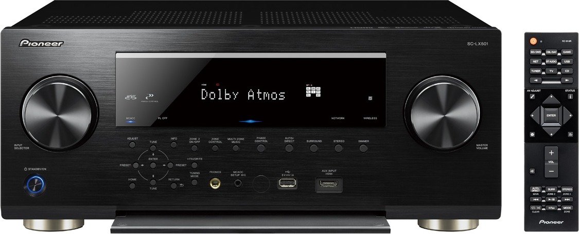 Pioneer SC-LX501für 804€ - Netzwerk AV Receiver mit 270W pro Kanal, WiFi und Bluetooth, Dolby Atmos, DTS X ready und HDCP 2.2, AppControl
