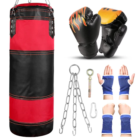 Boxsack Set für Kinder und Jugendliche 7 IN1 Box Set mit 2FT Boxsack Ungefüllt