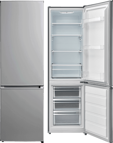 Midea Comfee' KGK-RH 180 für 300€ – Kühl-Gefrierkombination mit Abtauautomatik in silber, A++