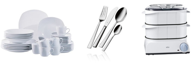 3 Schnäppchen für die Küche - z. B. 30-teiliges Geschirrset für 25€