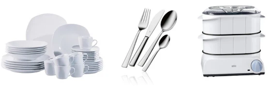3 Schnäppchen für die Küche - z. B. 30-teiliges Geschirrset für 25€