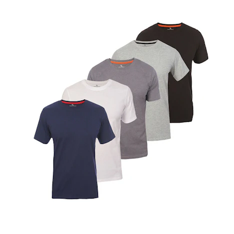 Roberto Barini Herren T-Shirt 1/3/5er Set Kurzarm Rundhals Basic S/M/L/XL/XXL