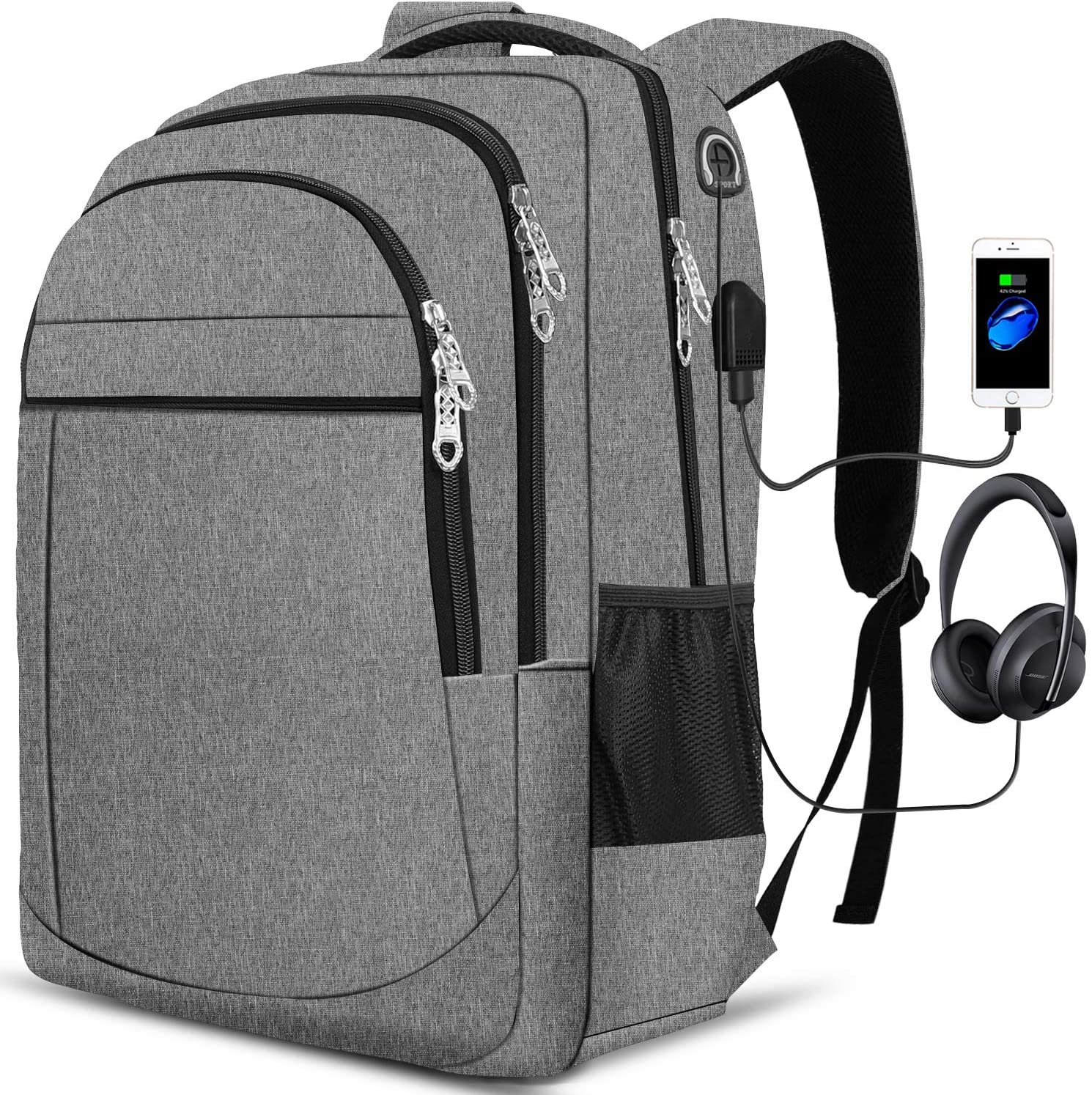 Purebox Daypack für 11€ - 17,3" Laptop-Rucksack, 45 Liter, USB-Ladeanschluss [Prime]