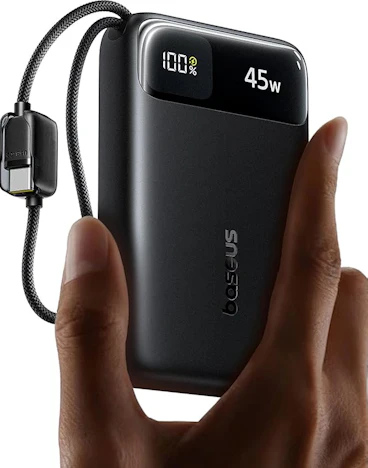 Baseus FC11 Powerbank 45W 20000mAh mit 2 Integriertem USB-C Kabel