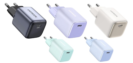 Stylische Farben! 🟣 Ugreen Nexode 30W für 13€ – USB-C-Netzstecker, GaN II Chip für Schnellladung