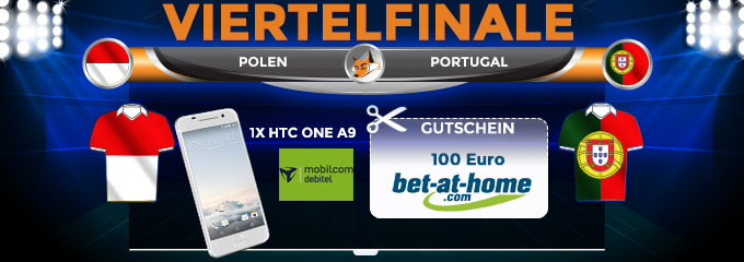Das große Schnäppchenfuchs Fußball-EM Tippspiel 2016 - Viertelfinale: Polen - Portugal