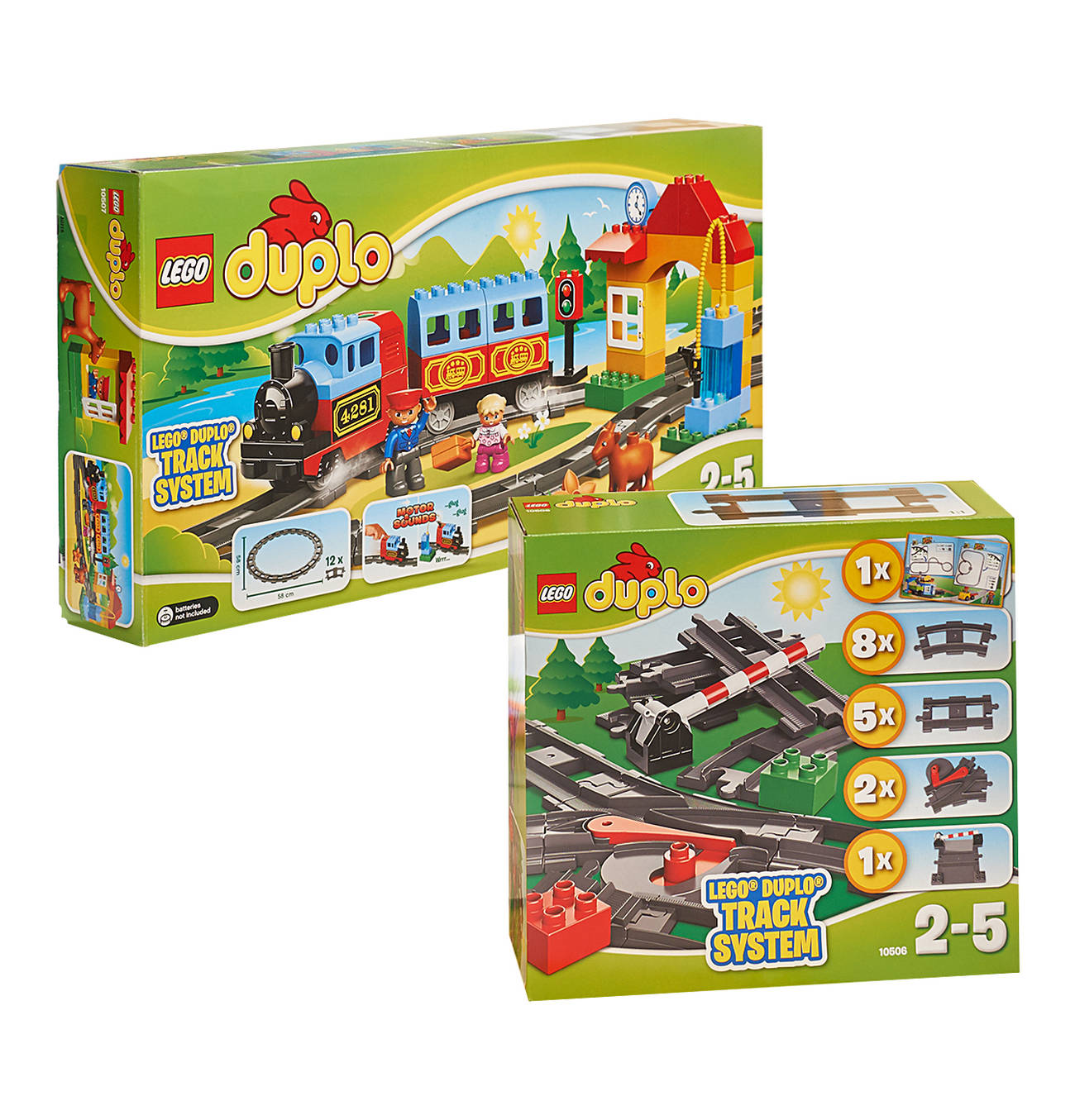 Lego Duplo Eisenbahn 10507 und Zubehör 10506 für 42€