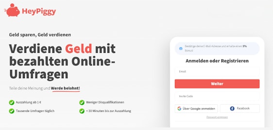 Mit Online-Umfragen Geld scheffeln 🐽 Bei HeyPiggy