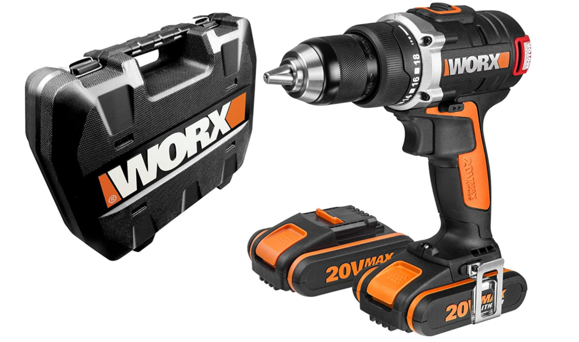 WORX WX175 Akku Bohrschrauber 20Vmit 2 Li-Ion Akkus, Ladegerät &amp; Koffer