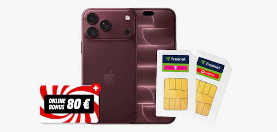 Es ist da!📱🎉 Apple iPhone 18 Pro Max mit Doppelkarte: Telekom Allnet-Flat 100GB + Vodafone Allnet-Flat 5GB für 59,98€ mtl. 🤩