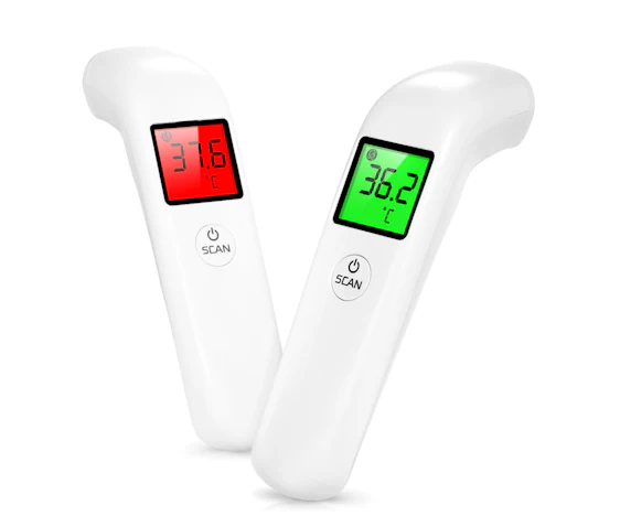 Infrarot Thermometer Weiß 2 Farben Hintergrundbeleuchtung