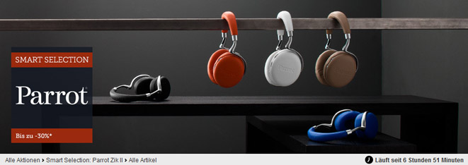 Parrot Zik 2.0 für 239€ - On-Ear Bluetooth-Kopfhörer der High-End-Klasse