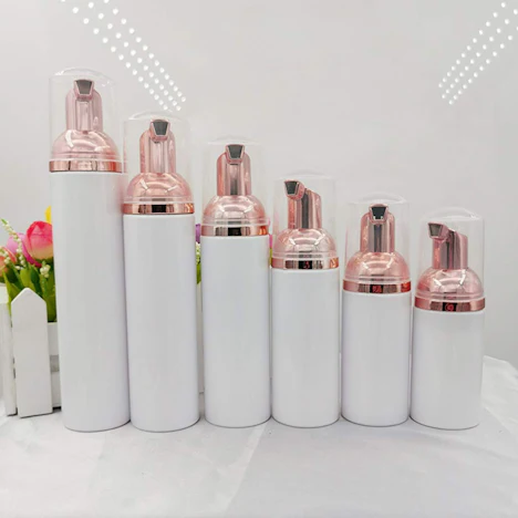 10pcs Plastik Schäumer Pumpflasche nachfüllbare Leere kosmetische Flasche Cleanser Seifenspender Schaumbehälter 50ml