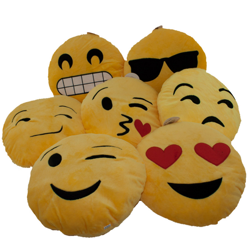 Emoticons Kissen, Emoji Kissen, Smiley Kissen, Whats App Kissen