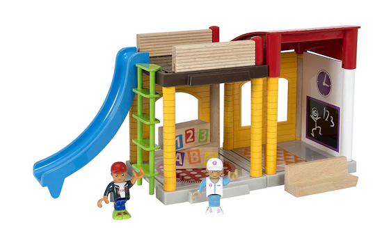 BRIO 33943 - Village Schule, bunt für 8,75 EUR