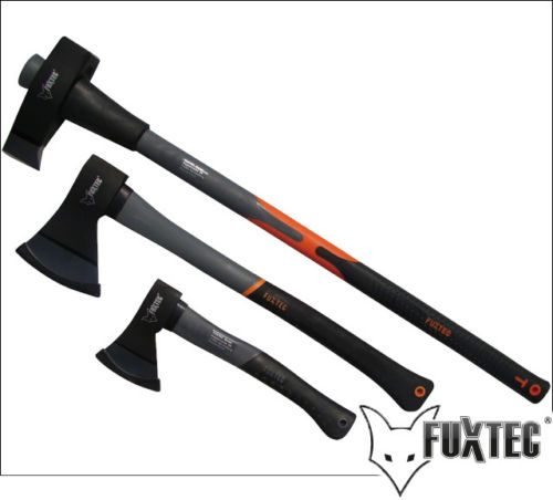 Fuxtec Axt-Set 3-teilig Beil 600g + Axt 1000g + Spaltaxt 2000g für 34,90€