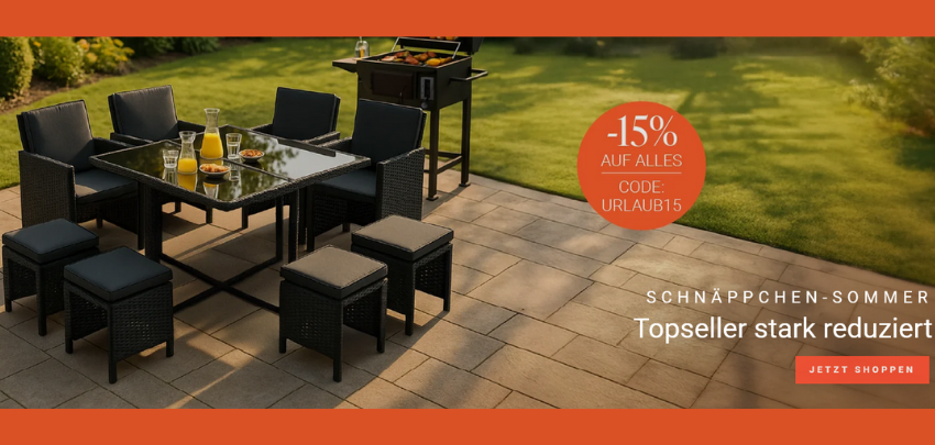 Letzte Chance! Juskys: Schnäppchen-Sommer mit 15% Extra-Rabatt ☀️ z.B.: 3er-Regalsystem für 76€