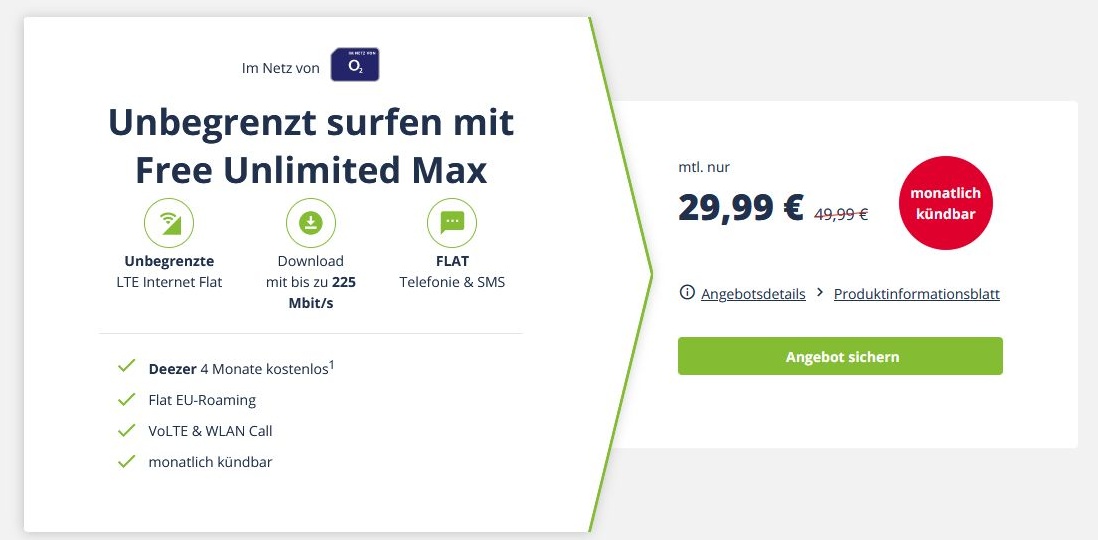 All-in Flatrate nur 29,99€/mtl