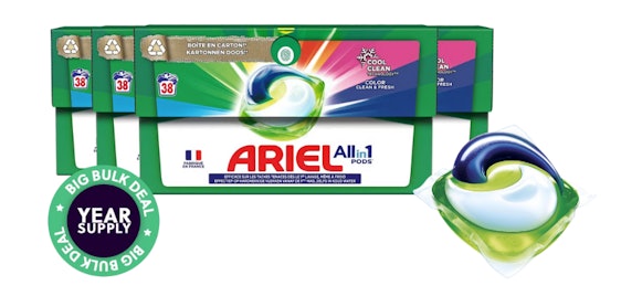 Ariel Pods Color für 30 Cent pro Ladung - für bunte Wäsche, ECOCLIC-Karton