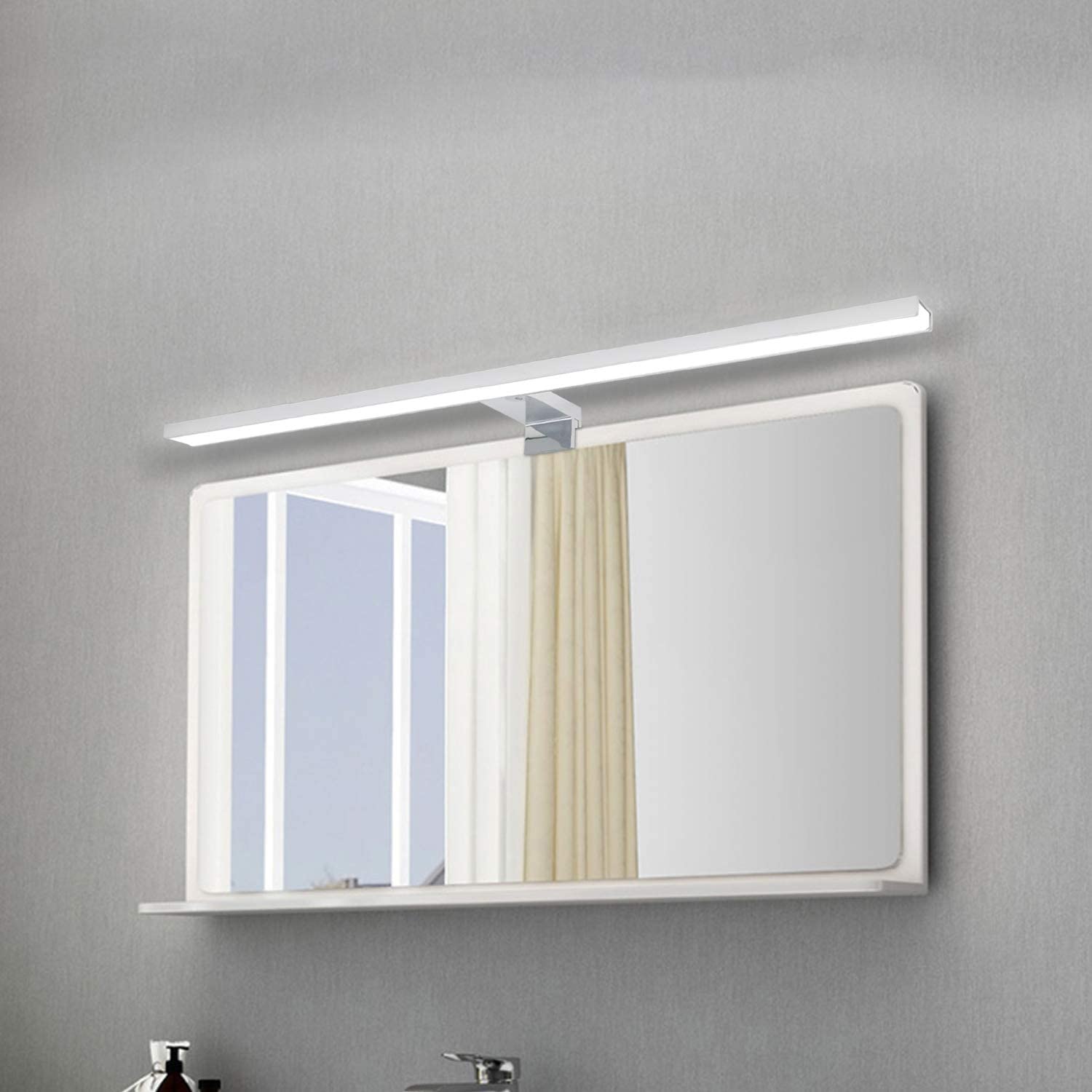 SWANEW 60cm LED Spiegelleuchte 12W mit Schalter, Neutralweiß, 4000K