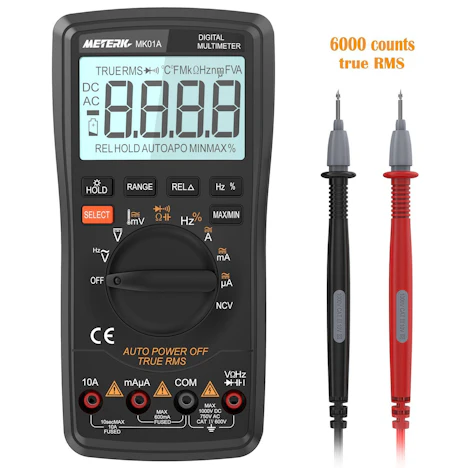 Amazon: Multimeter Meterk digitaler Multimeter 6000 Counts Multi Tester für 19,99€