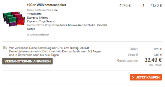 120 Bio-Kaffeekapseln für 33€ bei Coffee Circle -  je 30 Stück von 4 verschiedenen Sorten, Fairtrade